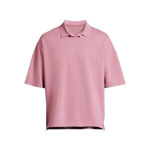 No Boundaries Men's Oversized Fit French Terry Polo Shirt - Medium 38-40 Pink